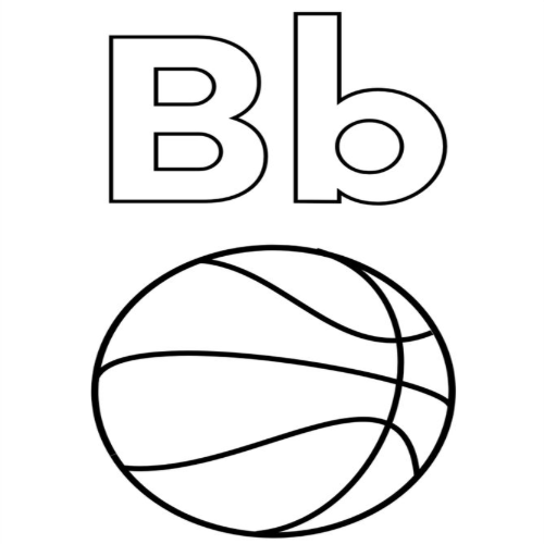 Letter B Coloring and Drawing
